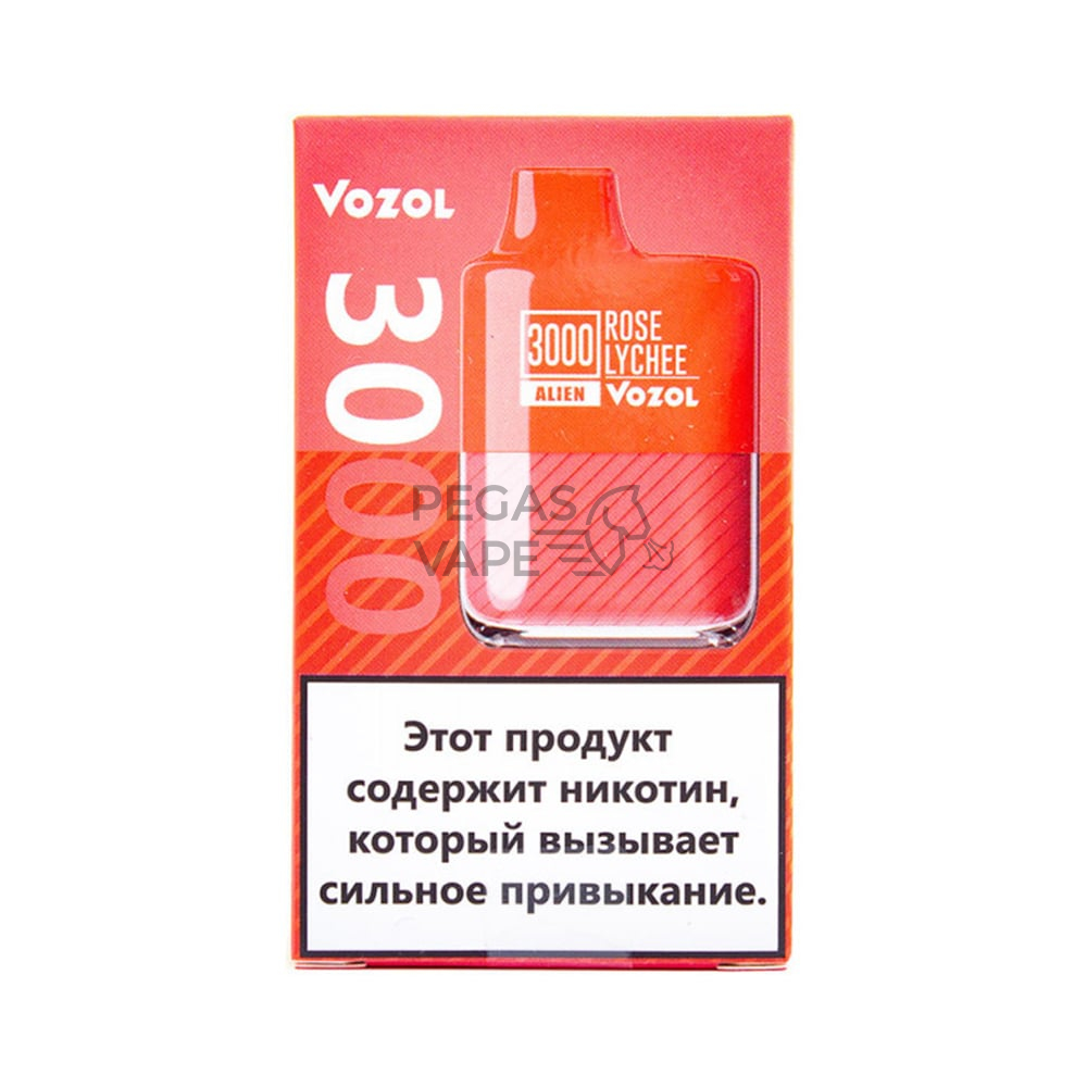 _0004_Вейп Vozol Alien 3000 тяг Роза Личи 2% Одноразовый-min
