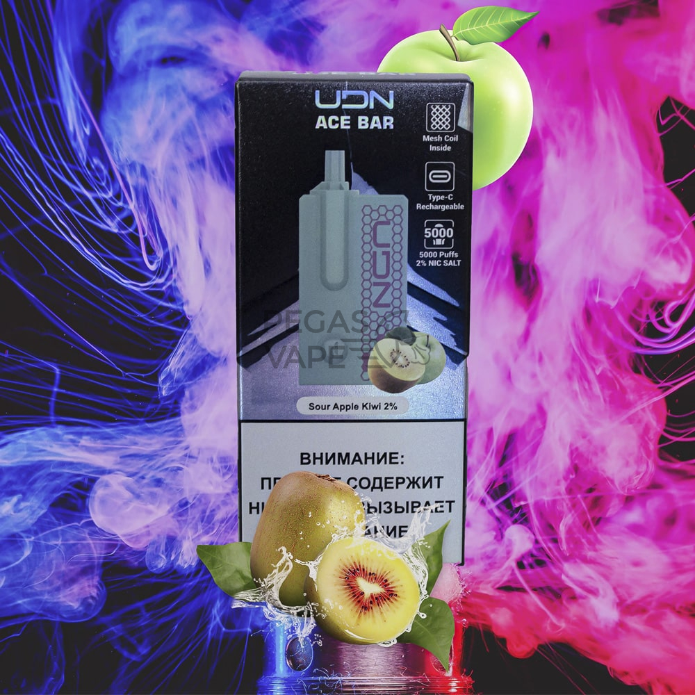 _0009_UDN Ace Bar Кислое Яблоко Киви ( 5000зат.) 5000 затяжек-min