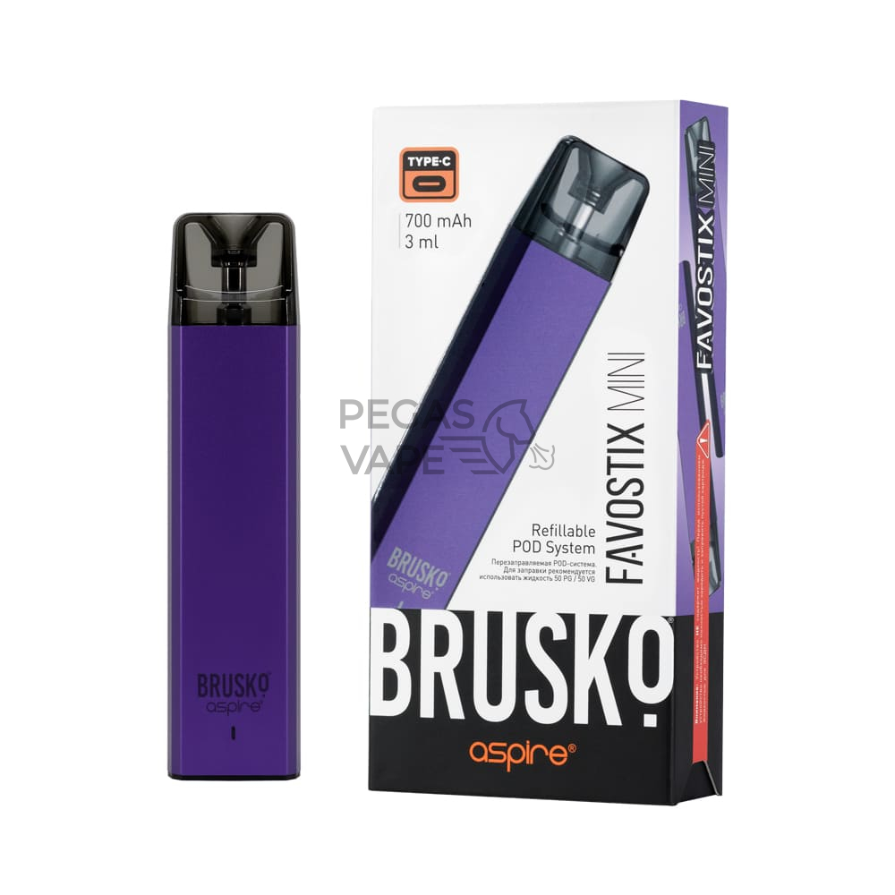 ЭС BRUSKO FAVOSTIX MINI, 700 mAh, Фиолетовый