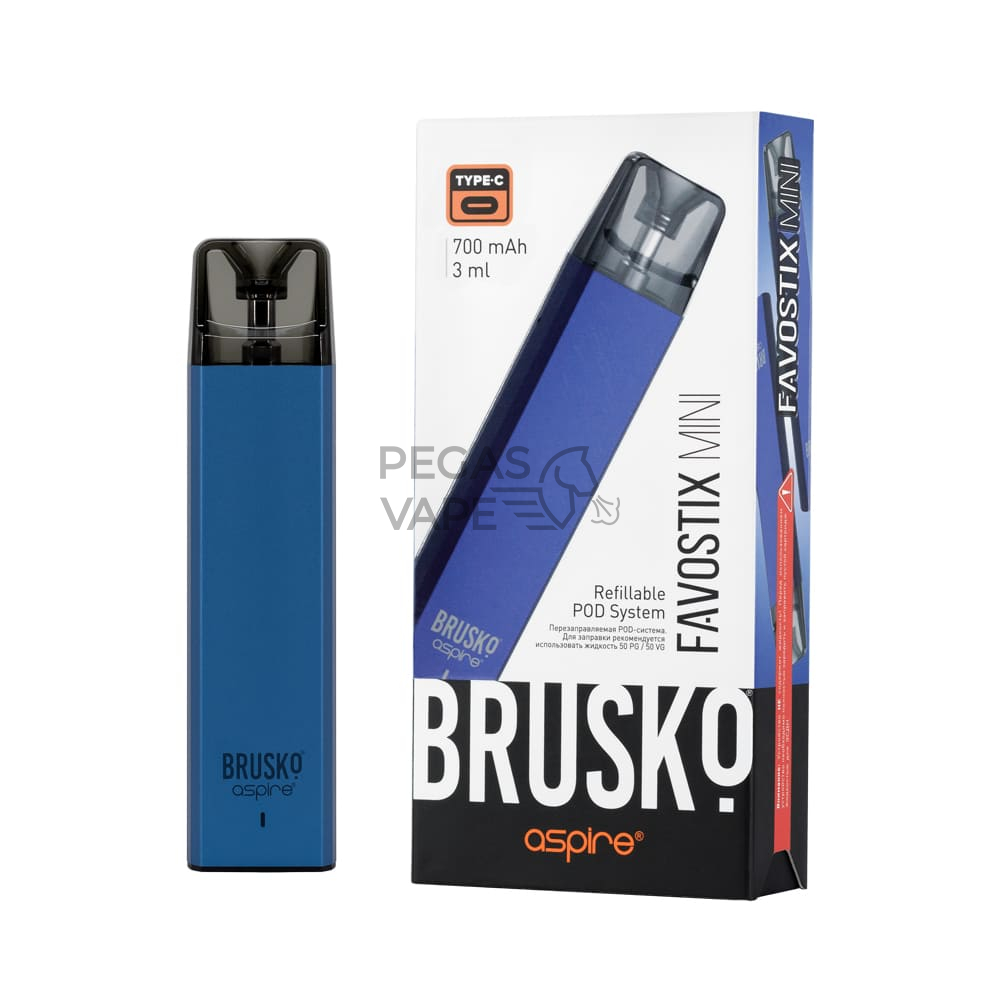 ЭС BRUSKO FAVOSTIX MINI, 700 mAh, Синий