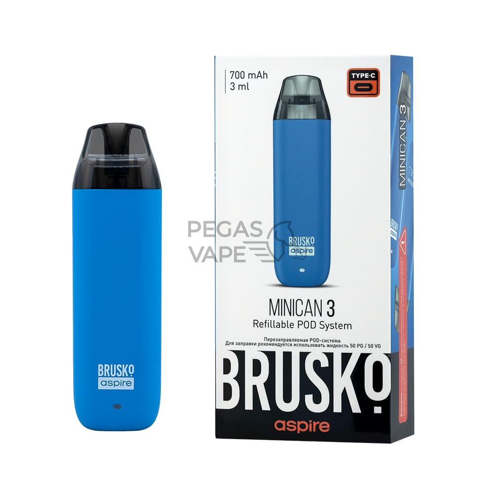 ЭС BRUSKO MINICAN 3, 700 mAh, Светло-синий