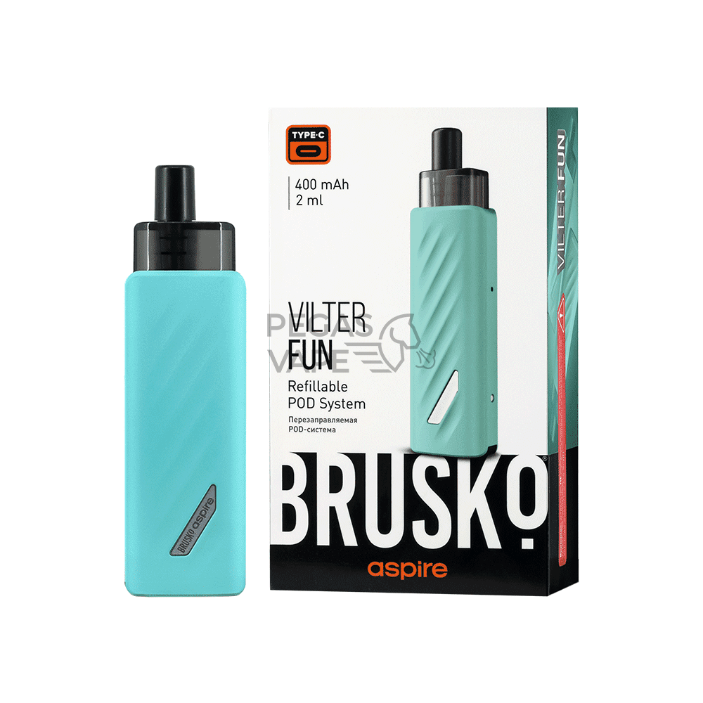 ЭС BRUSKO VILTER FUN, 400 mAh, Бирюзовый