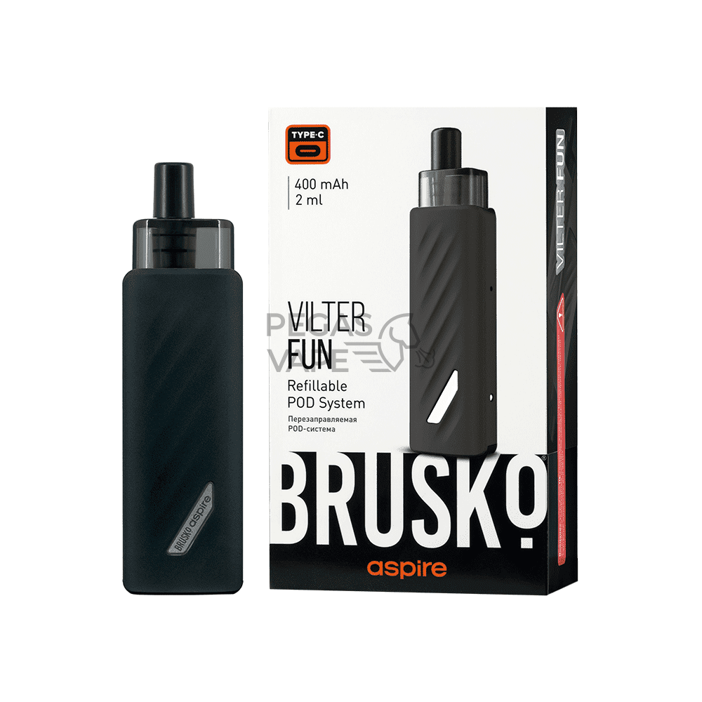 ЭС BRUSKO VILTER FUN, 400 mAh, Чёрный