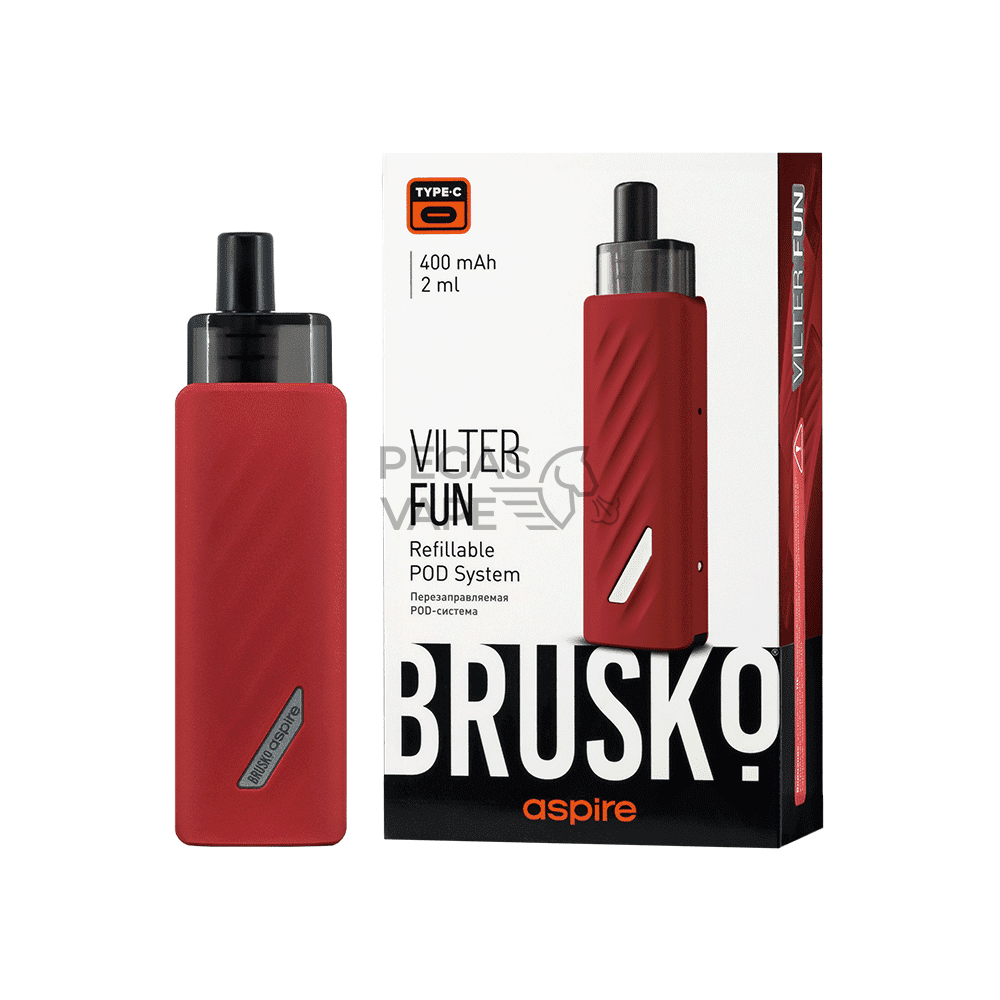 ЭС BRUSKO VILTER FUN, 400 mAh, Красный