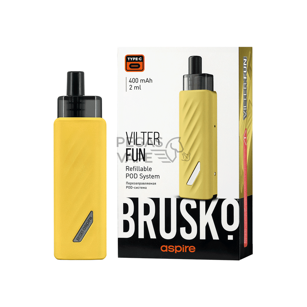 ЭС BRUSKO VILTER FUN, 400 mAh, Жёлтый