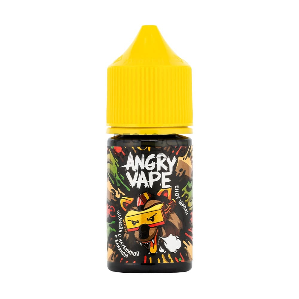 Жидкость Angry Vape Salt, 30 мл, Енот Щипач (чизкейк с клубникой и бананом), 2