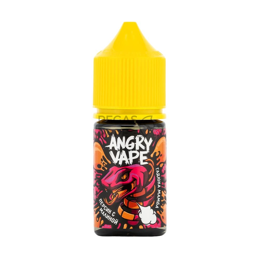 Жидкость Angry Vape Salt, 30 мл, Гадюка Мамба (персик с малиной), 2