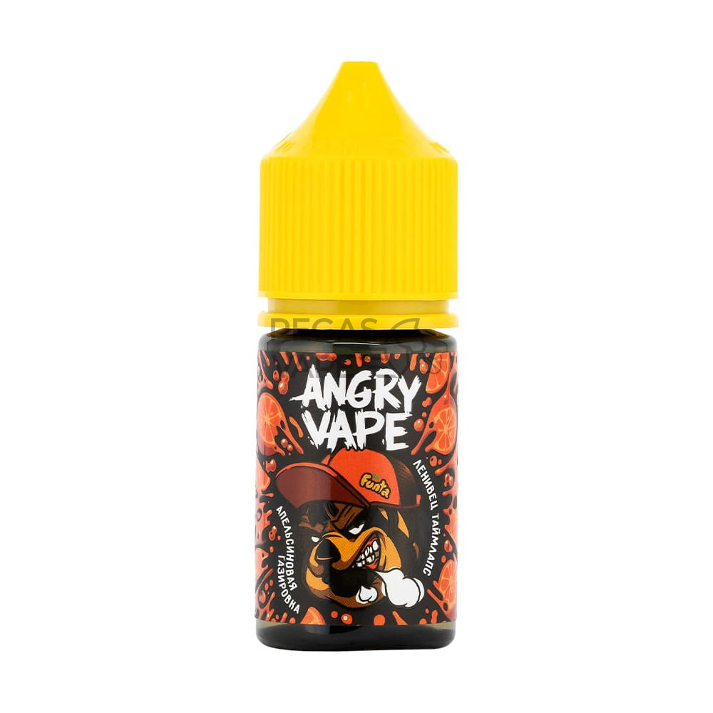 Жидкость Angry Vape Salt, 30 мл, Ленивец Таймлапс (апельсиновая газировка), 2