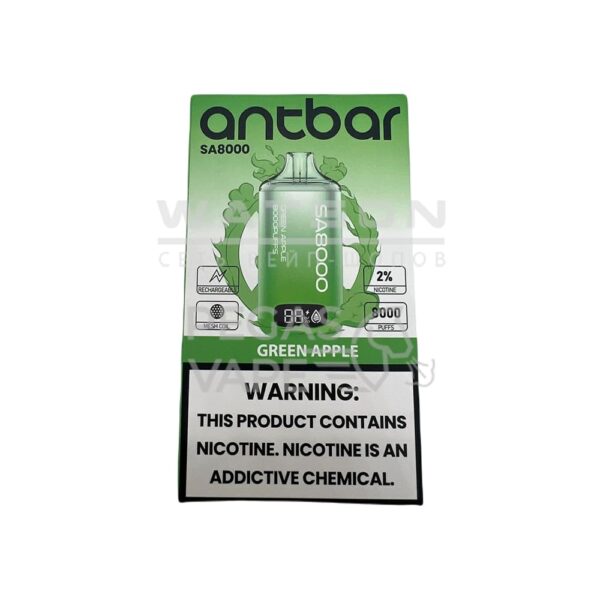 Электронная сигарета SMOANT ANT BAR SA 8000 (Зеленое яблоко) - Купить с доставкой в Красногорске