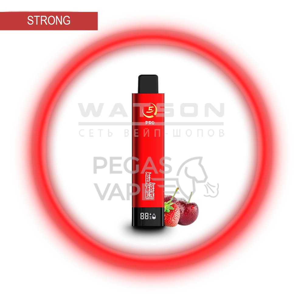 Электронная сигарета Q5 PRO 9000 Strong (Клубника вишня) Электронная сигарета Q5 PRO 9000 Strong (Клубника вишня) - Купить с доставкой в Красногорске