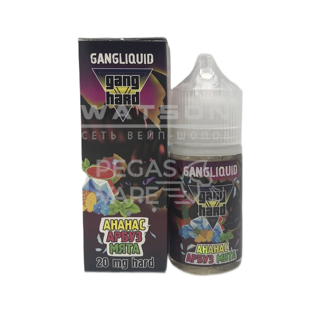 Жидкость GANG HARD (Ананас арбуз мята) 30 мл 2% (20 мг/мл) Жидкость GANG HARD (Ананас арбуз мята) 30 мл 2% (20 мг/мл) - Купить с доставкой в Красногорске