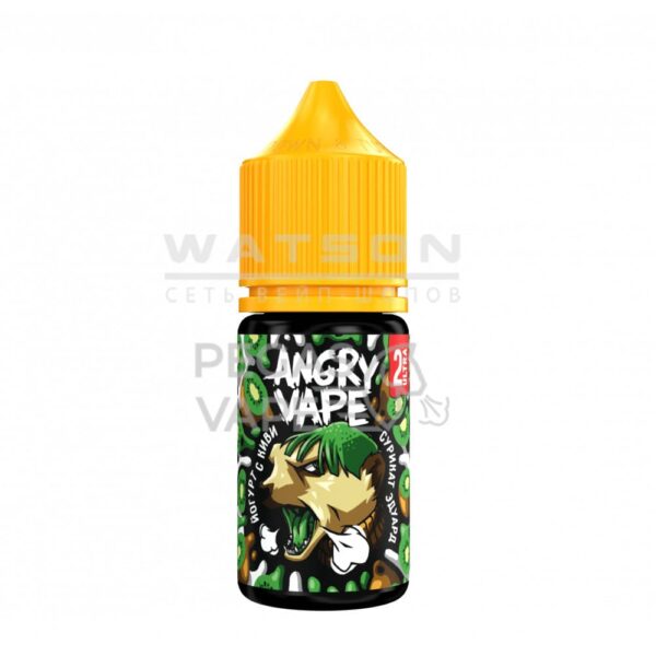 Жидкость Angry Vape Ultra Salt Сурикат Эдуард  (Йогурт с киви) 30 мл 2% (20 мг/мл) Strong - Купить с доставкой в Красногорске