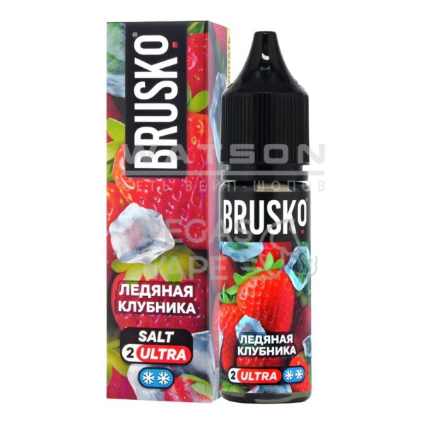 Жидкость Brusko Chubby Salt Strong (Ледяная клубника) 35 мл 2% (20 мг/мл) Strong - Купить с доставкой в Красногорске