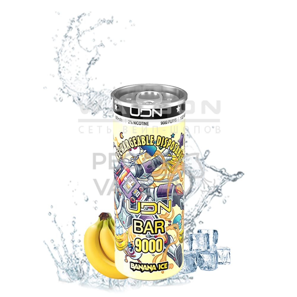 Электронная сигарета UDN BAR 9000 (Ледяной банан) Электронная сигарета UDN BAR 9000 (Ледяной банан) - Купить с доставкой в Красногорске