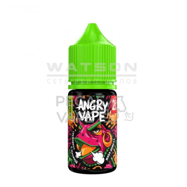 Жидкость Angry Vape Salt Жаба Анжела (Грейпфрут с малиной) 30 мл 2% (20 мг/мл) - Купить с доставкой в Красногорске