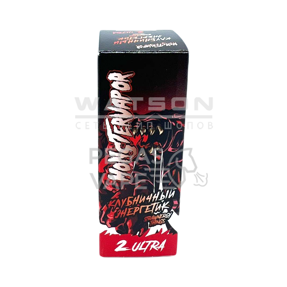 Жидкость MONSTERVAPOR ULTRA STRAWNERGY THINGS  (Клубничный энергетик) 30 мл 2% (20 мг/мл) Strong - Купить с доставкой в Красногорске