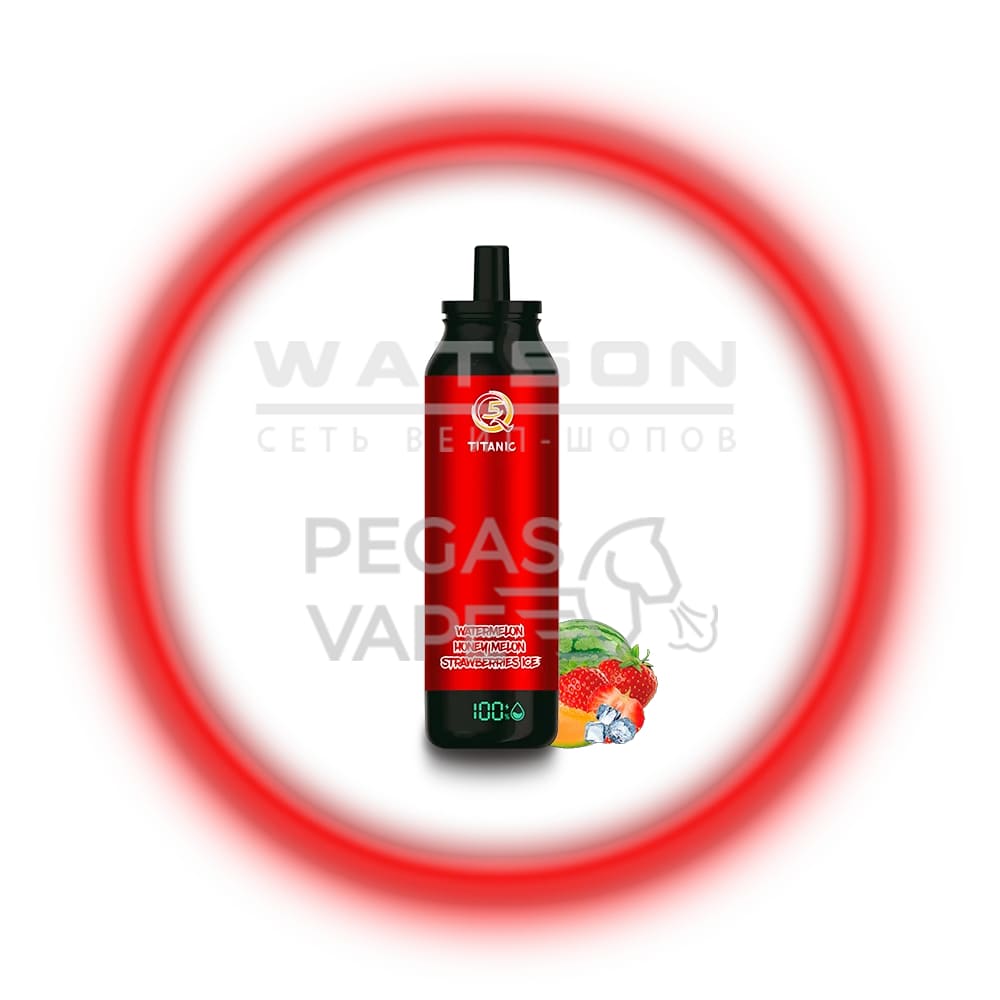 Электронная сигарета Q5 Titanic 14000 (Сочный арбуз медовая дыня клубника лед) - Купить с доставкой в Красногорске