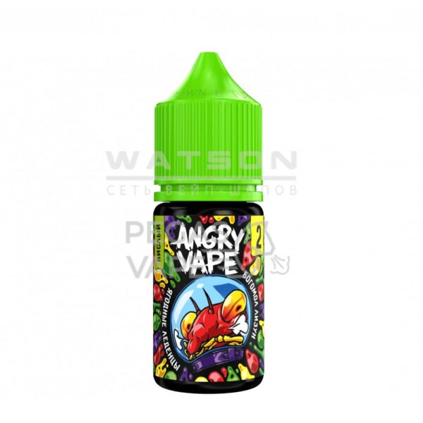 Жидкость Angry Vape Ultra Salt Богомол Лизун  (Ягодные леденцы) 30 мл 2% (20 мг/мл) Strong - Купить с доставкой в Красногорске