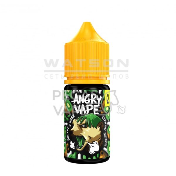 Жидкость Angry Vape Salt Сурикат Эдуард (Йогурт с киви) 30 мл 2% (20 мг/мл) - Купить с доставкой в Красногорске