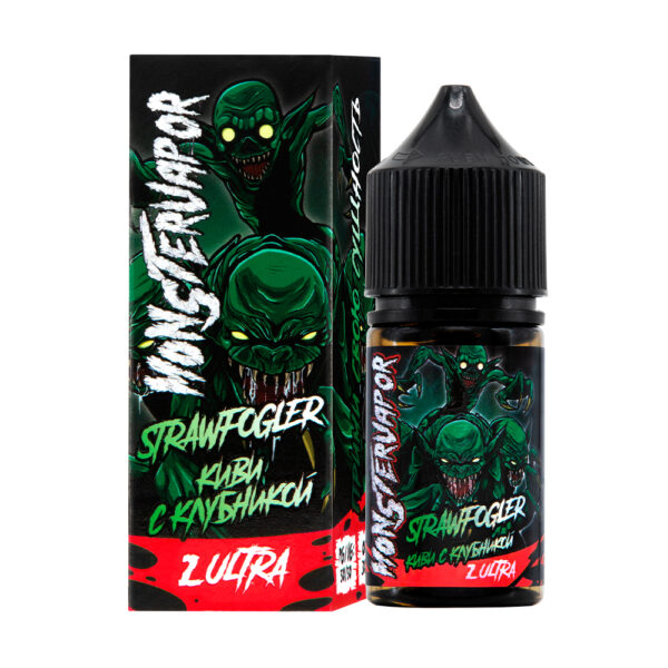 Жидкость MONSTERVAPOR ULTRA STRAWFOGLER (Киви с клубникой) 30 мл 2% (20 мг/мл) Strong - Купить с доставкой в Красногорске