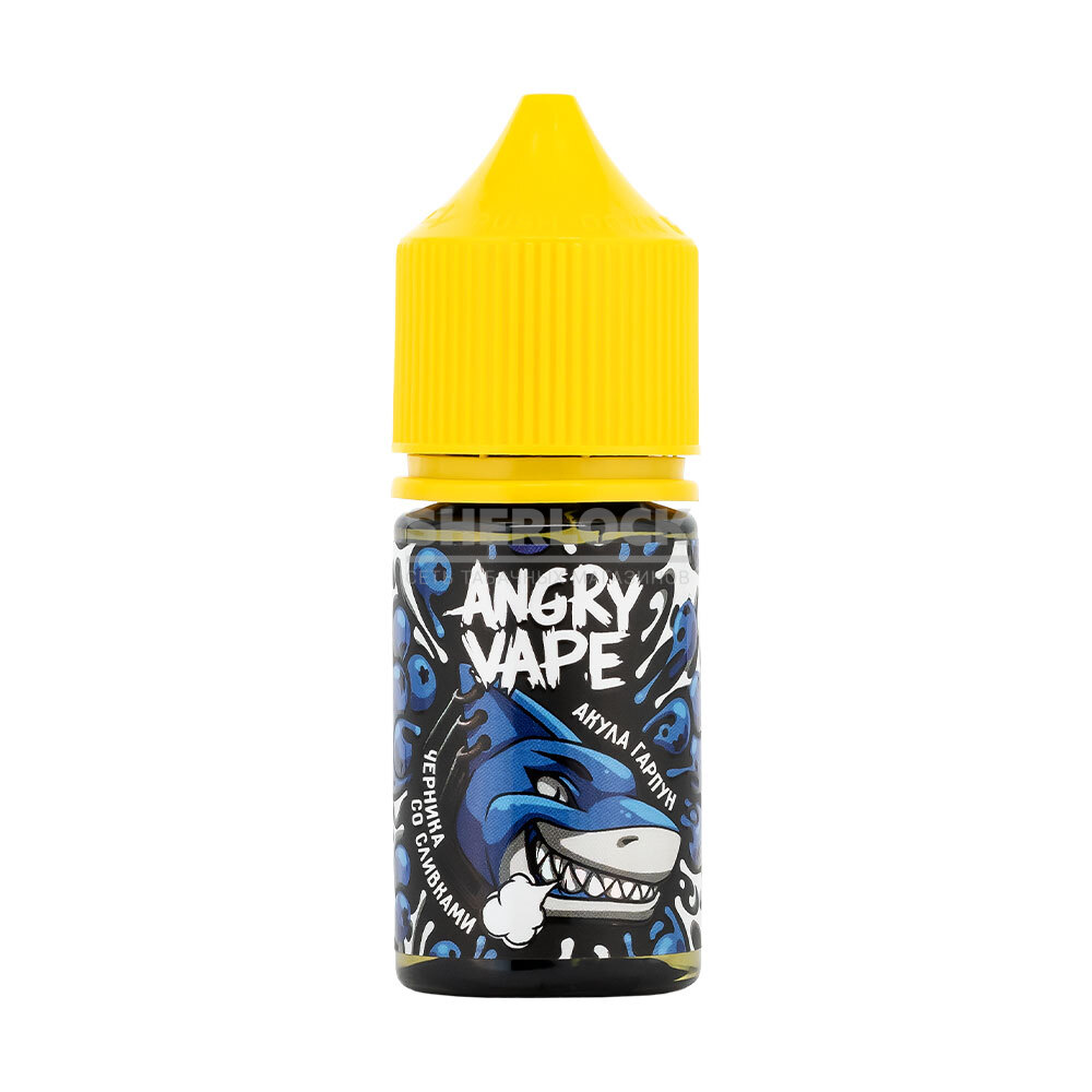Жидкость Angry Vape Salt 30 мл 2% (20 мг/мл)  Акула Гарпун (Черника со сливками) - Купить с доставкой в Красногорске