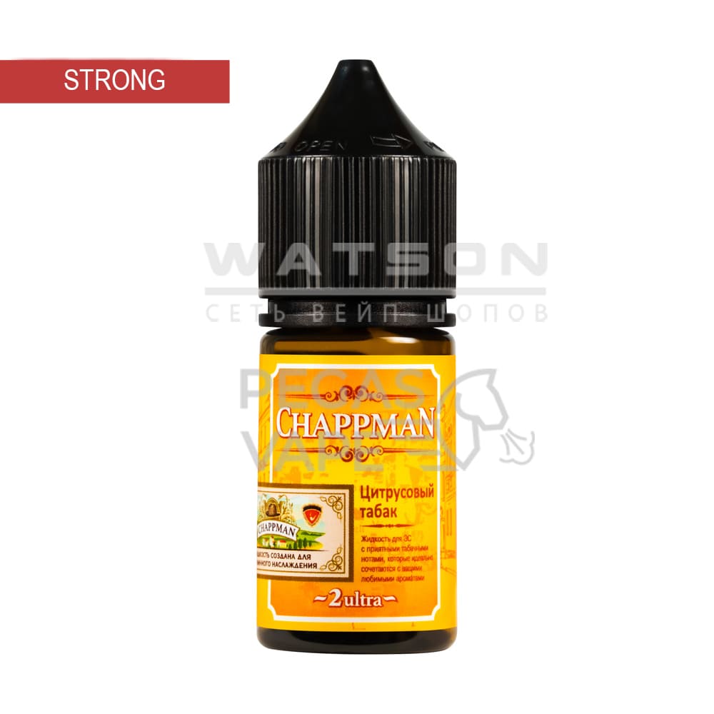 Жидкость Chappman Salt (Цитрусовый табак) 30 мл 2% (20 мг/мл) Strong Жидкость Chappman Salt (Цитрусовый табак) 30 мл 2% (20 мг/мл) Strong - Купить с доставкой в Красногорске