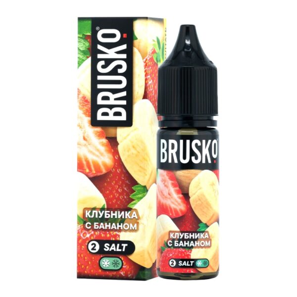 Жидкость Brusko Chubby Salt Strong (Клубника с бананом) 35 мл 2% (20 мг/мл) - Купить с доставкой в Красногорске