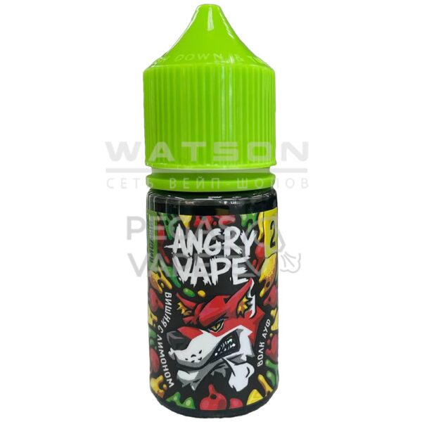 Жидкость Angry Vape Salt Волк АУФ (Вишня с лимоном) 30 мл 2% (20 мг/мл) - Купить с доставкой в Красногорске