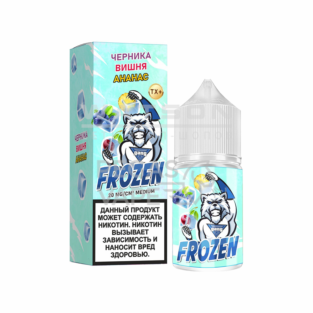 Жидкость Gang FROZEN Medium (Черника вишня ананас) 30 мл 2% (20 мг/мл) Жидкость Gang FROZEN Medium (Черника вишня ананас) 30 мл 2% (20 мг/мл) - Купить с доставкой в Красногорске