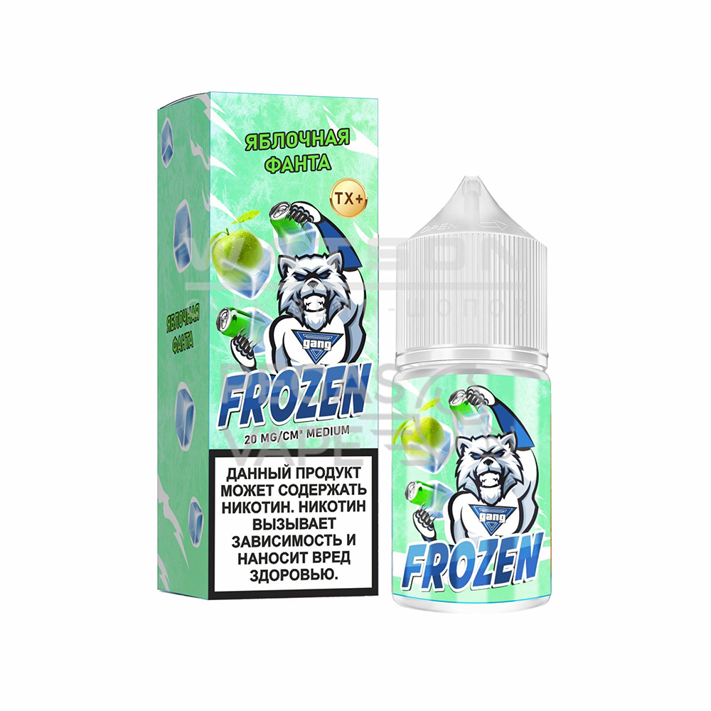 Жидкость Gang FROZEN Medium (Яблочная фанта) 30 мл 2% (20 мг/мл) Жидкость Gang FROZEN Medium (Яблочная фанта) 30 мл 2% (20 мг/мл) - Купить с доставкой в Красногорске