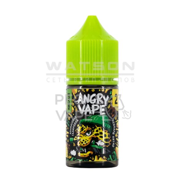 Жидкость Angry Vape Salt Леопард Пятно (Ананасовая газировка) 30 мл 2% (20 мг/мл) - Купить с доставкой в Красногорске