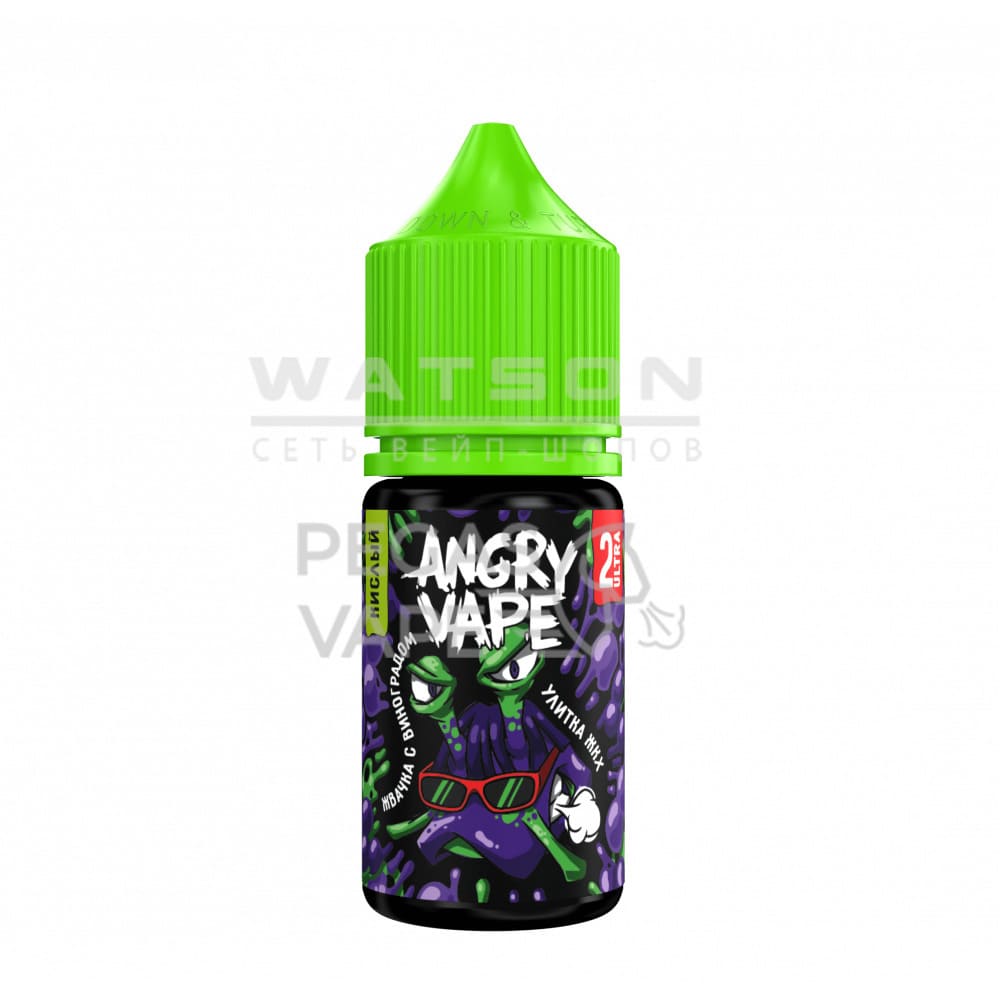 Жидкость Angry Vape Ultra Salt Улитка ЖКХ  (Жвачка с виноградом) 30 мл 2% (20 мг/мл) Strong Жидкость Angry Vape Ultra Salt Улитка ЖКХ  (Жвачка с виноградом) 30 мл 2% (20 мг/мл) Strong - Купить с доставкой в Красногорске