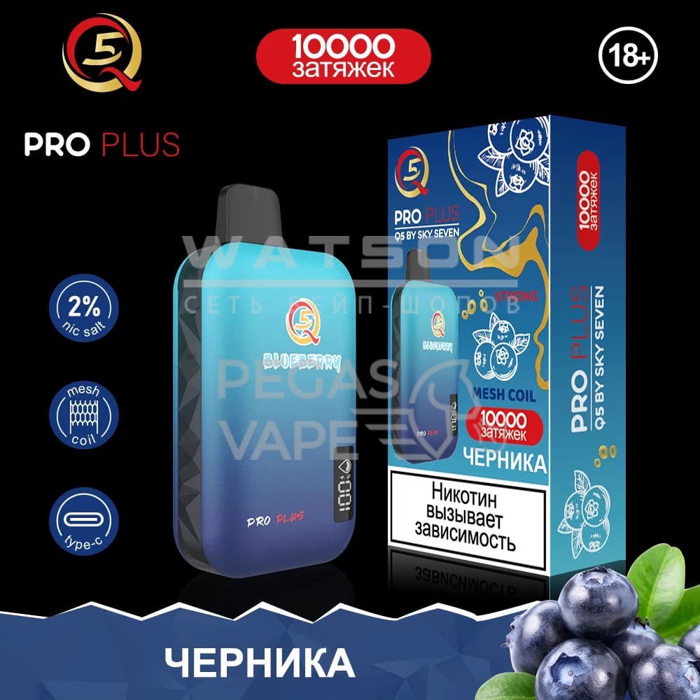 Электронная сигарета Q5 PRO Plus Strong (Черника) Электронная сигарета Q5 PRO Plus Strong (Черника) - Купить с доставкой в Красногорске