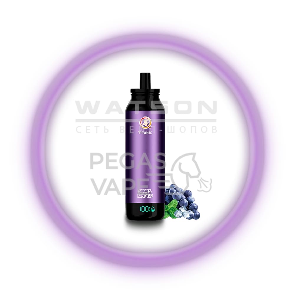 Электронная сигарета Q5 Titanic 14000 (Виноград мята лед) Электронная сигарета Q5 Titanic 14000 (Виноград мята лед) - Купить с доставкой в Красногорске