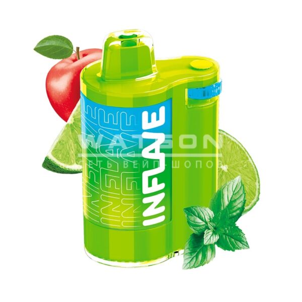 Электронная сигарета INFLAVE SPIN 8000 Lime Apple Mint (Лайм Яблоко Мята) - Купить с доставкой в Красногорске