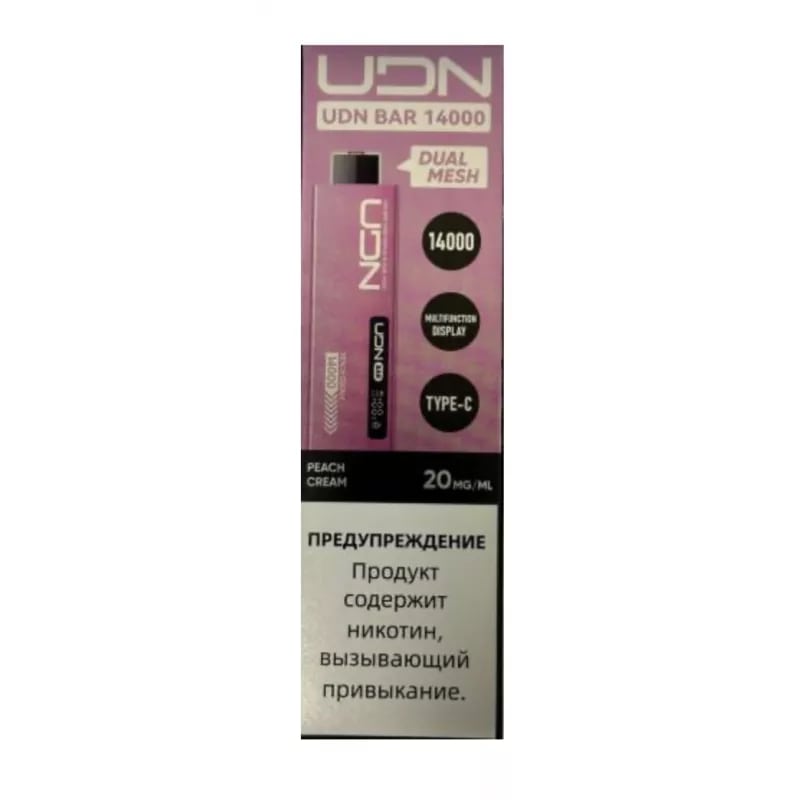 Электронная сигарета UDN BAR 14000 (Персик крем) Электронная сигарета UDN BAR 14000 (Персик крем) - Купить с доставкой в Красногорске