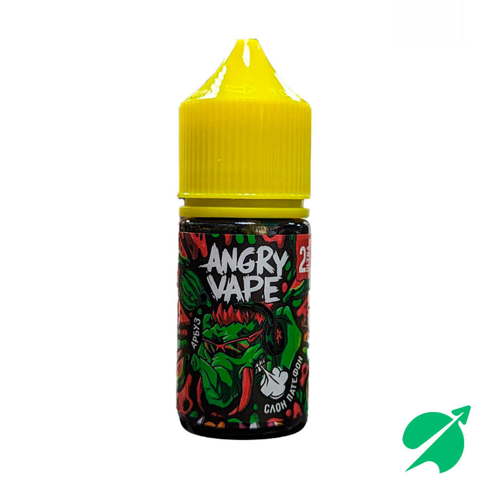 Жидкость Angry Vape Salt Слон Патефон (Арбуз) 30 мл 2% (20 мг/мл) Жидкость Angry Vape Salt Слон Патефон (Арбуз) 30 мл 2% (20 мг/мл) - Купить с доставкой в Красногорске