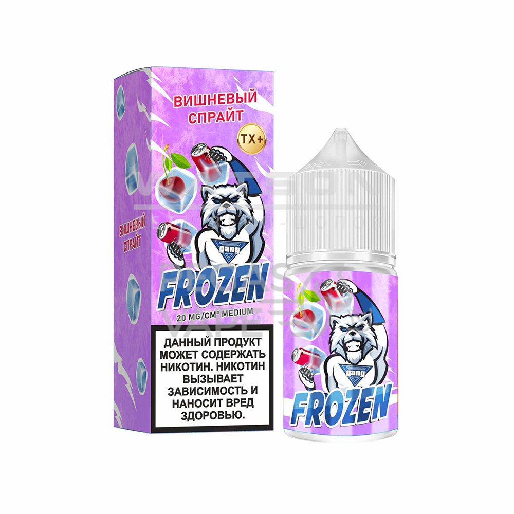 Жидкость Gang FROZEN Medium (Вишневый Спрайт) 30 мл 2% (20 мг/мл) Жидкость Gang FROZEN Medium (Вишневый Спрайт) 30 мл 2% (20 мг/мл) - Купить с доставкой в Красногорске