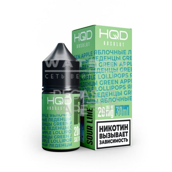 Жидкость HQD ABSOLUT SOUR LINE (Кислые яблочные леденцы) 30 мл 2% (20 мг/мл) - Купить с доставкой в Красногорске