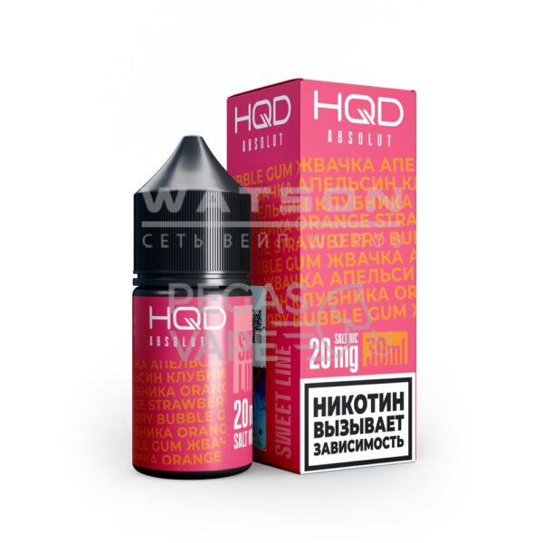 Жидкость HQD ABSOLUT SWEET LINE (Сладкая жвачка апельсин клубника) 30 мл 2% (20 мг/мл) - Купить с доставкой в Красногорске