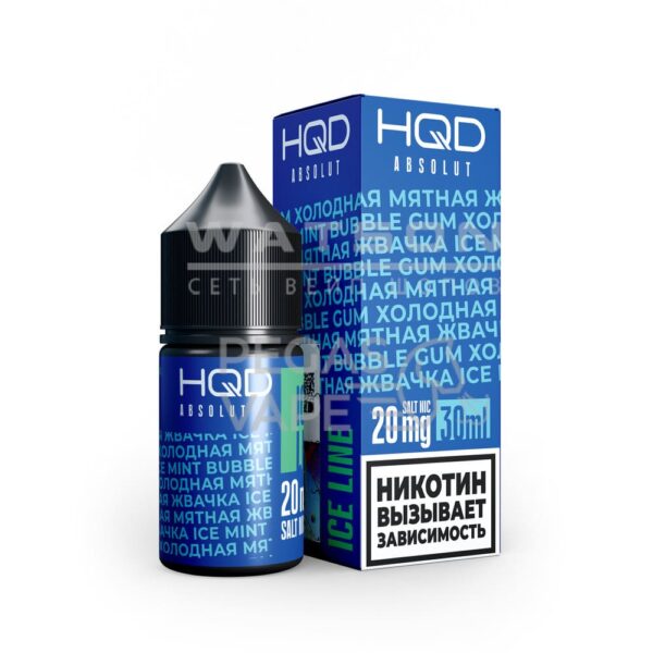 Жидкость HQD ABSOLUT ICE LINE (Холодная мятная жвачка) 30 мл 2% (20 мг/мл) - Купить с доставкой в Красногорске