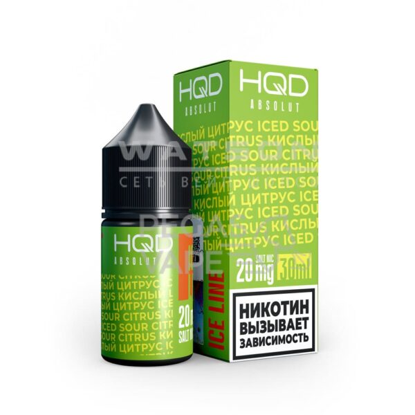 Жидкость HQD ABSOLUT ICE LINE (Холодные кислые цитрусы) 30 мл 2% (20 мг/мл) - Купить с доставкой в Красногорске