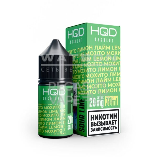 Жидкость HQD ABSOLUT SOUR LINE (Кислый мохито лимон-лайм) 30 мл 2% (20 мг/мл) - Купить с доставкой в Красногорске