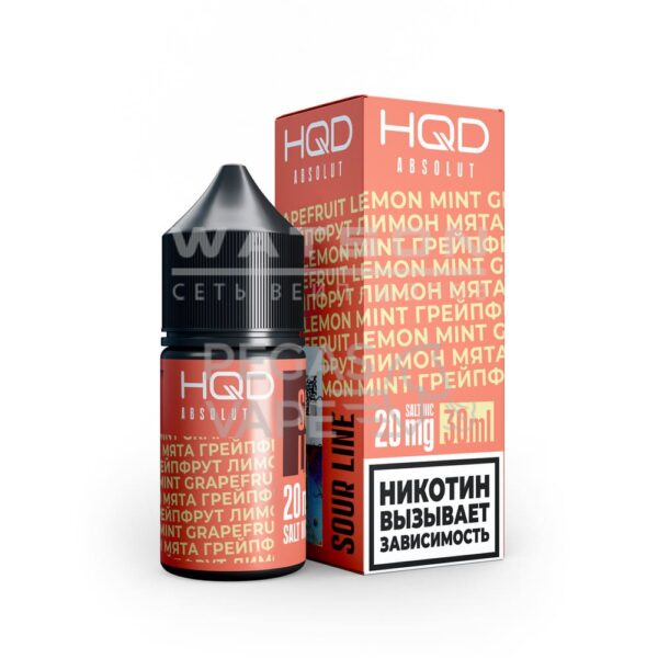 Жидкость HQD ABSOLUT SOUR LINE (Кислый микс грейпфрута лимона и мяты) 30 мл 2% (20 мг/мл) - Купить с доставкой в Красногорске