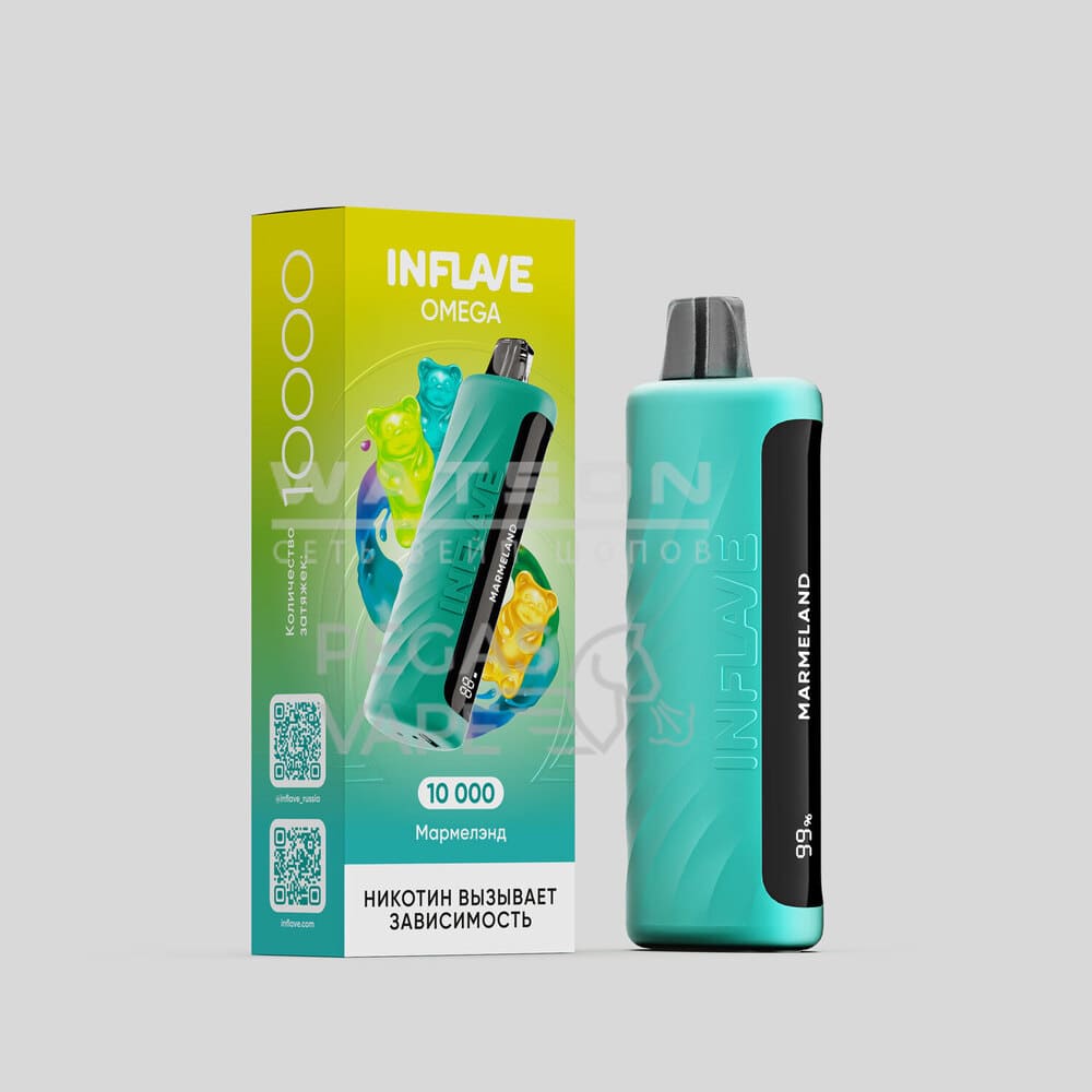 Электронная сигарета INFLAVE OMEGA 10000 (Мармелэнд) Электронная сигарета INFLAVE OMEGA 10000 (Мармелэнд) - Купить с доставкой в Красногорске