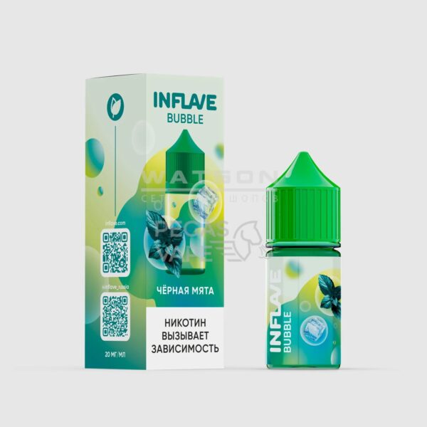 Жидкость INFLAVE BUBBLE (Черная мята) 30 мл 2% (20 мг/мл) - Купить с доставкой в Красногорске