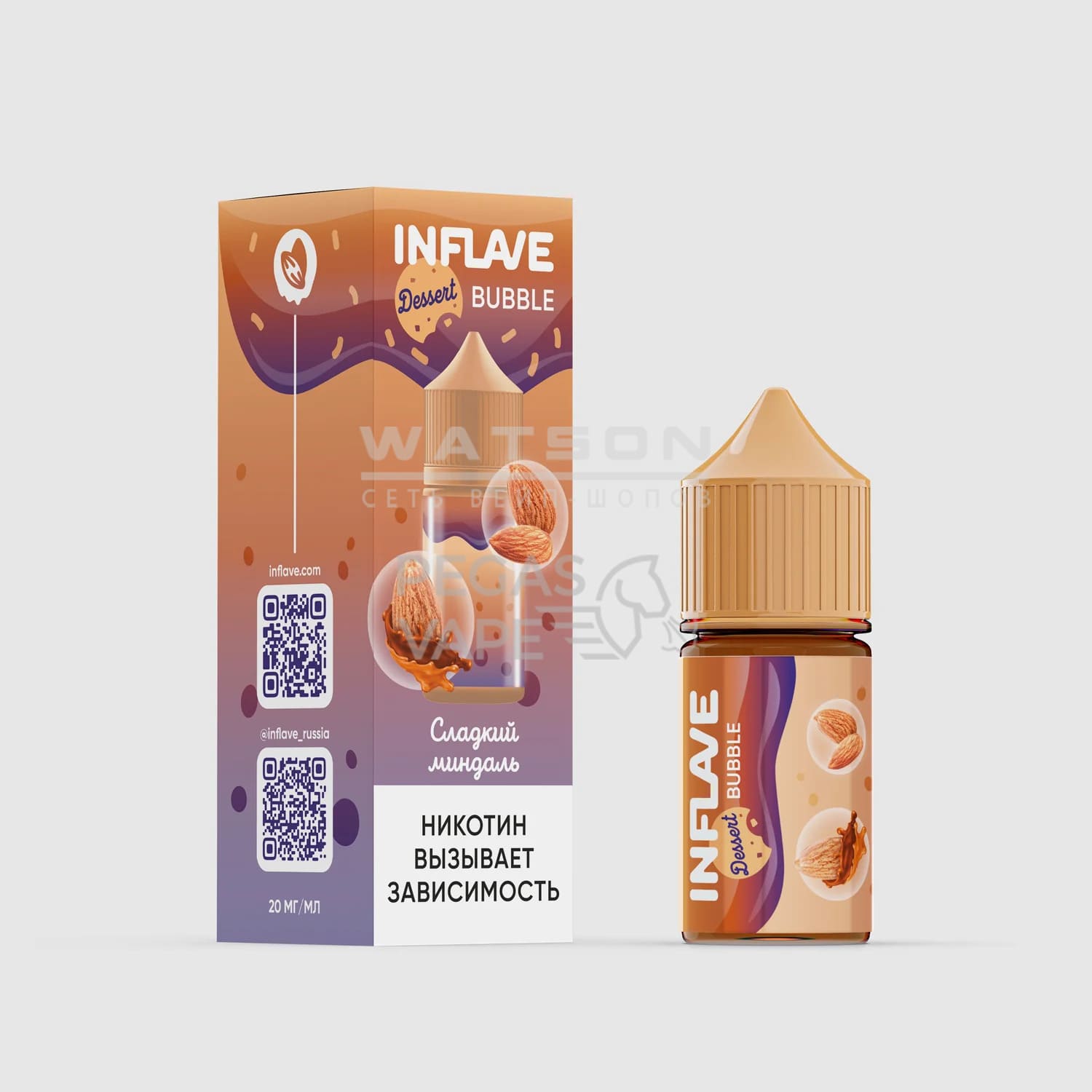 Жидкость INFLAVE BUBBLE (Сладкий миндаль) 30 мл 2% (20 мг/мл) Жидкость INFLAVE BUBBLE (Сладкий миндаль) 30 мл 2% (20 мг/мл) - Купить с доставкой в Красногорске
