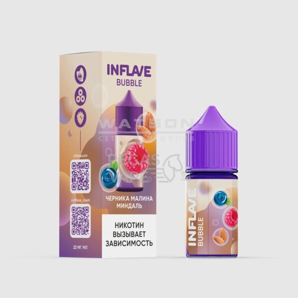 Жидкость INFLAVE BUBBLE (Черника малина миндаль) 30 мл 2% (20 мг/мл) - Купить с доставкой в Красногорске
