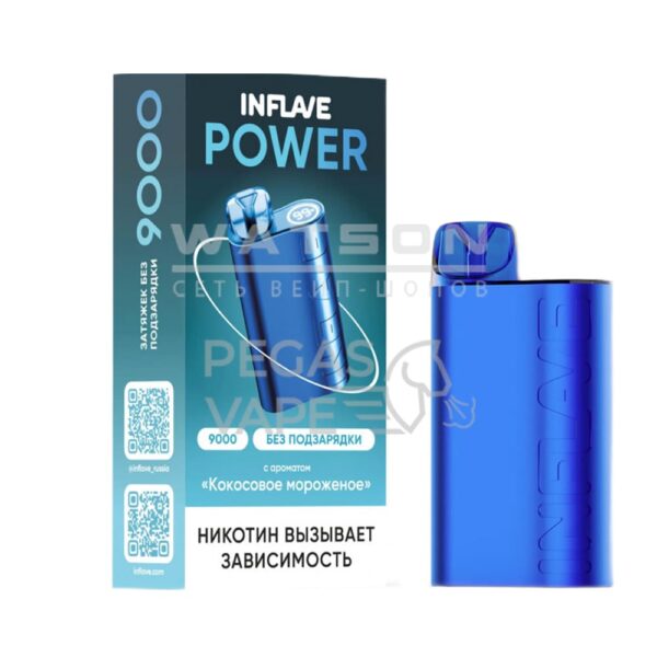 Электронная сигарета INFLAVE POWER 9000 (Кокосовое мороженое) - Купить с доставкой в Красногорске