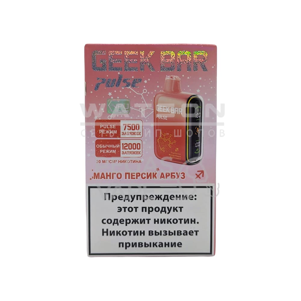 Электронная сигарета Geek Bar Pulse 12000 (Манго.персик